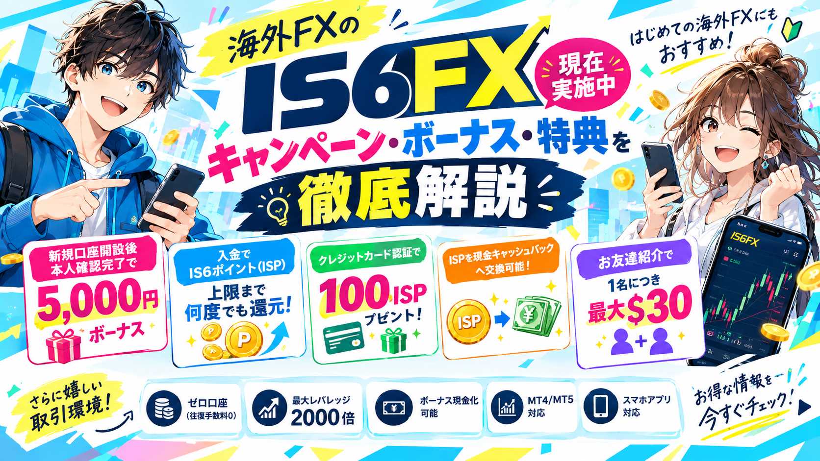 「IS6FXの最新キャンペーン・ボーナス・特典まとめ【2026年9月】」のアイキャッチ画像