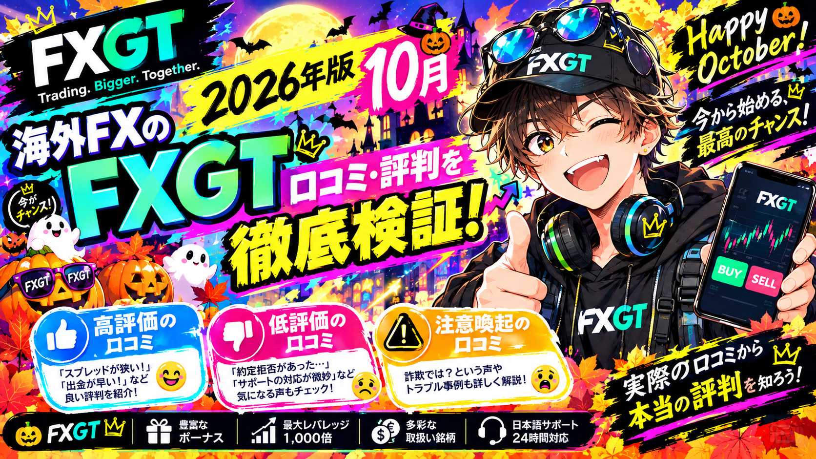 「【2026年10月版】FXGTの口コミ・評判を徹底解説｜高評価・低評価・出金トラブルの注意点」のアイキャッチ画像